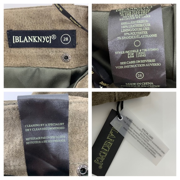 BLANK NYC Warm Gray Suede Leather Moto Style Mini Skirt Zip Up New Size 28 - Picture 14 of 16